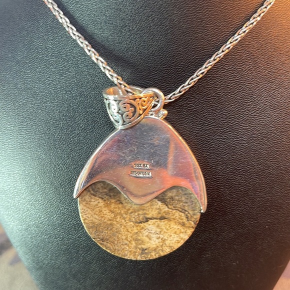 Picture Jasper silver necklace - Picture 3 of 11